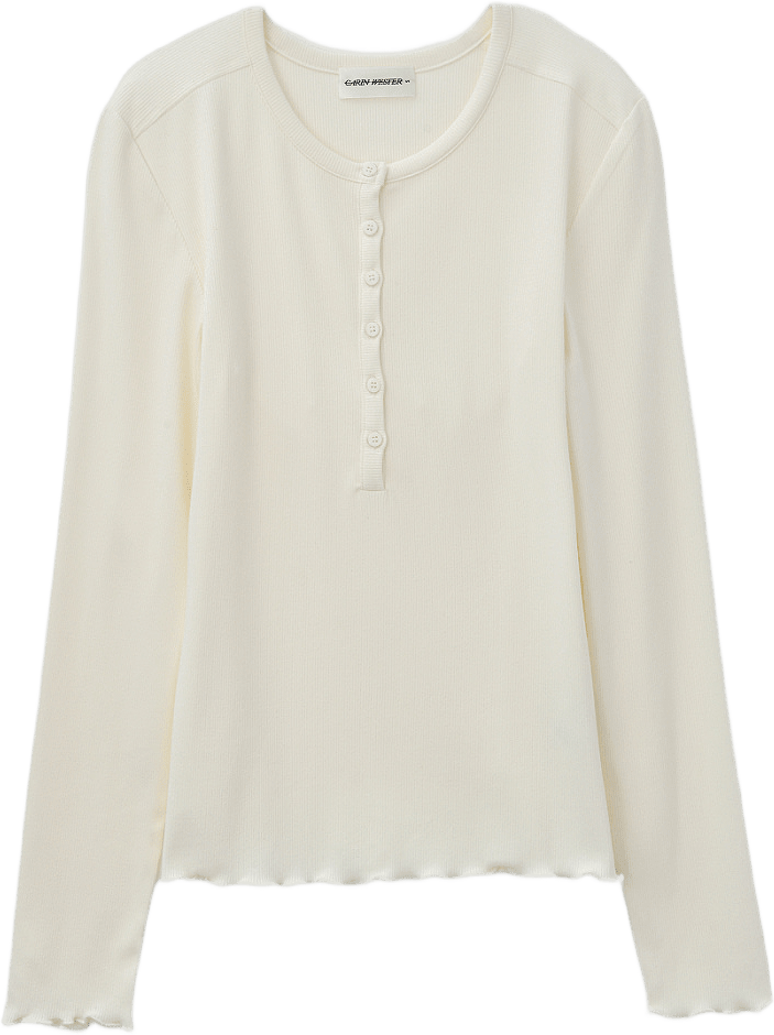 Ribbad topp SIRENE, från Carin Wester, i färgen Off White.
