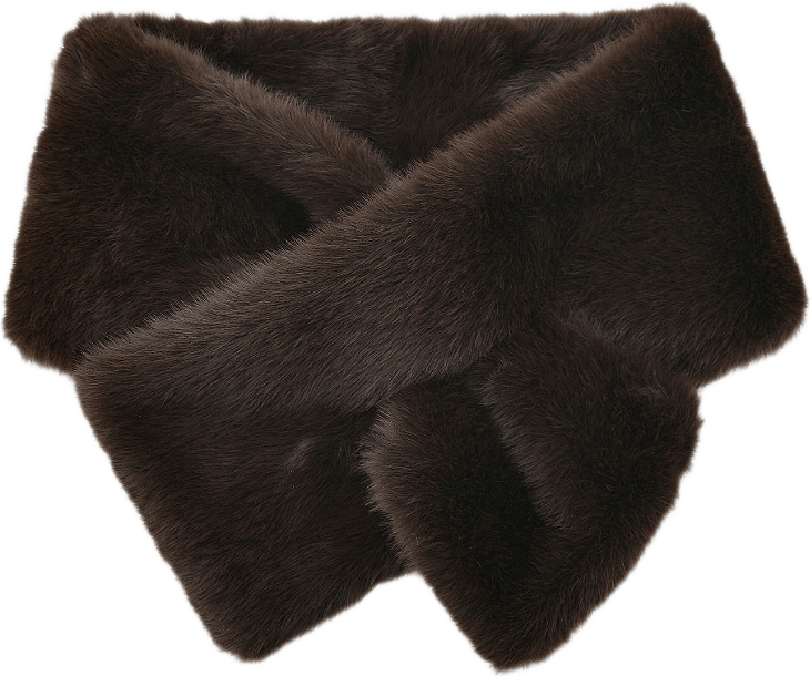 Scarf i fuskpäls AMMI, från Carin Wester, i färgen Dark Brown.