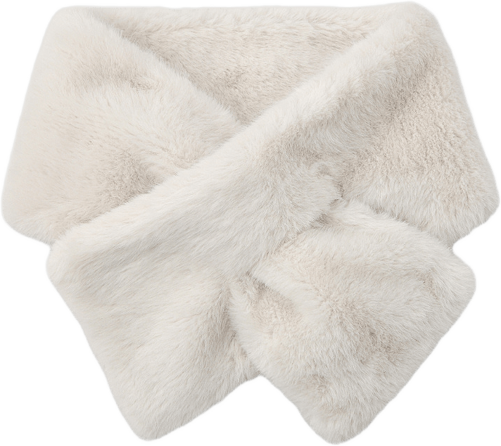 Scarf i fuskpäls AMMI, från Carin Wester, i färgen Cream White.