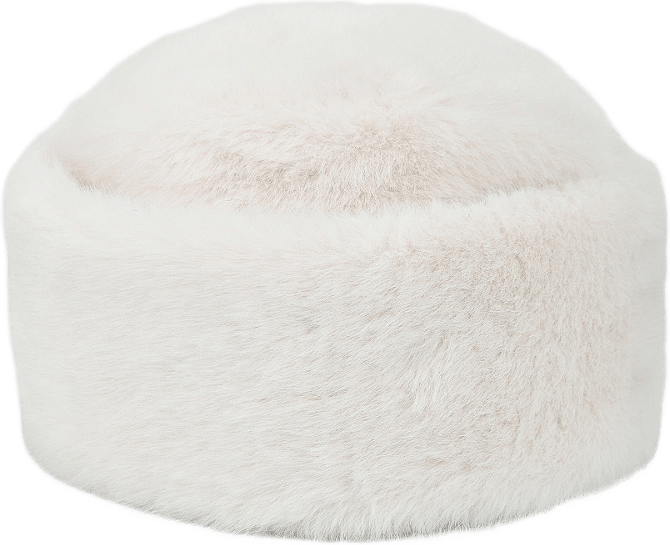 Mössa i fuskpäls AMMI, från Carin Wester, i färgen Cream White.