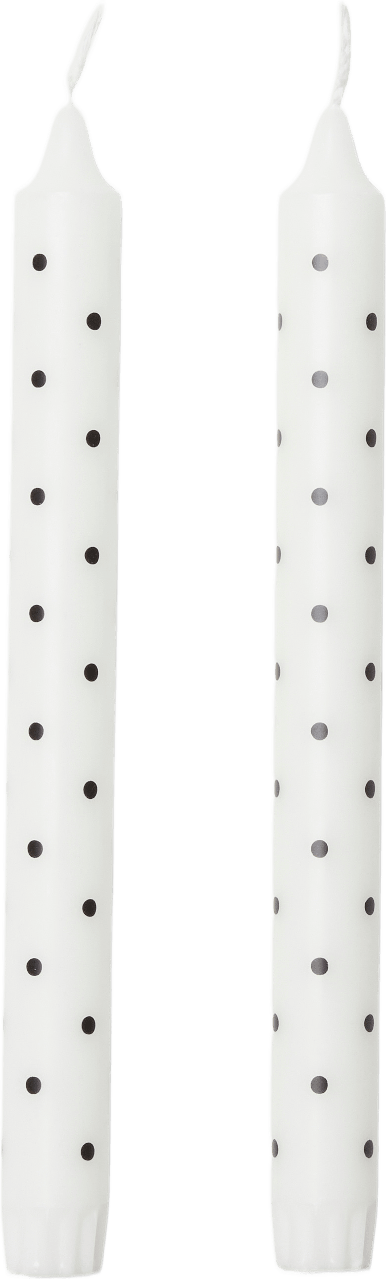 Mönstrade kronljus 24 cm, 2-pack, från Åhléns Home, i färgen Black Dot.