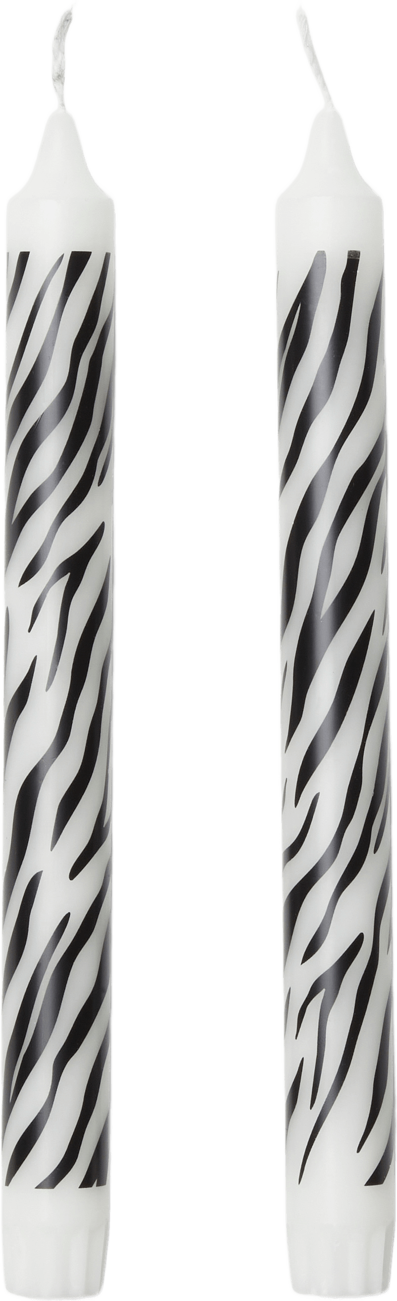 Mönstrade kronljus 24 cm, 2-pack, från Åhléns Home, i färgen White/Black.