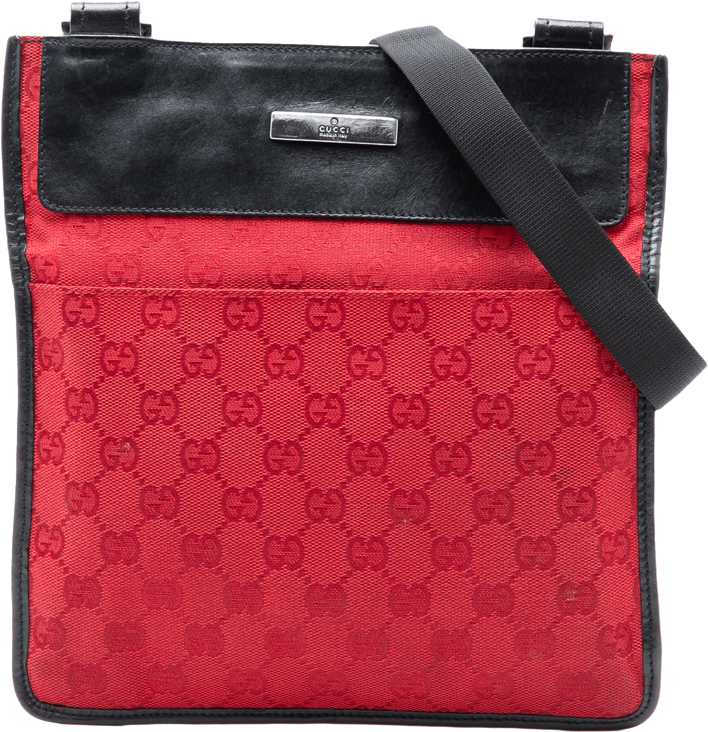 Gucci Gg Canvas Crossbody, från Luxclusif, i färgen red.