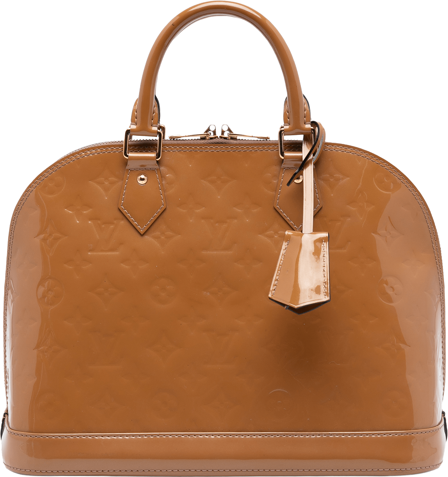 Louis Vuitton Monogram Vernis Alma Pm, från Luxclusif, i färgen brown.