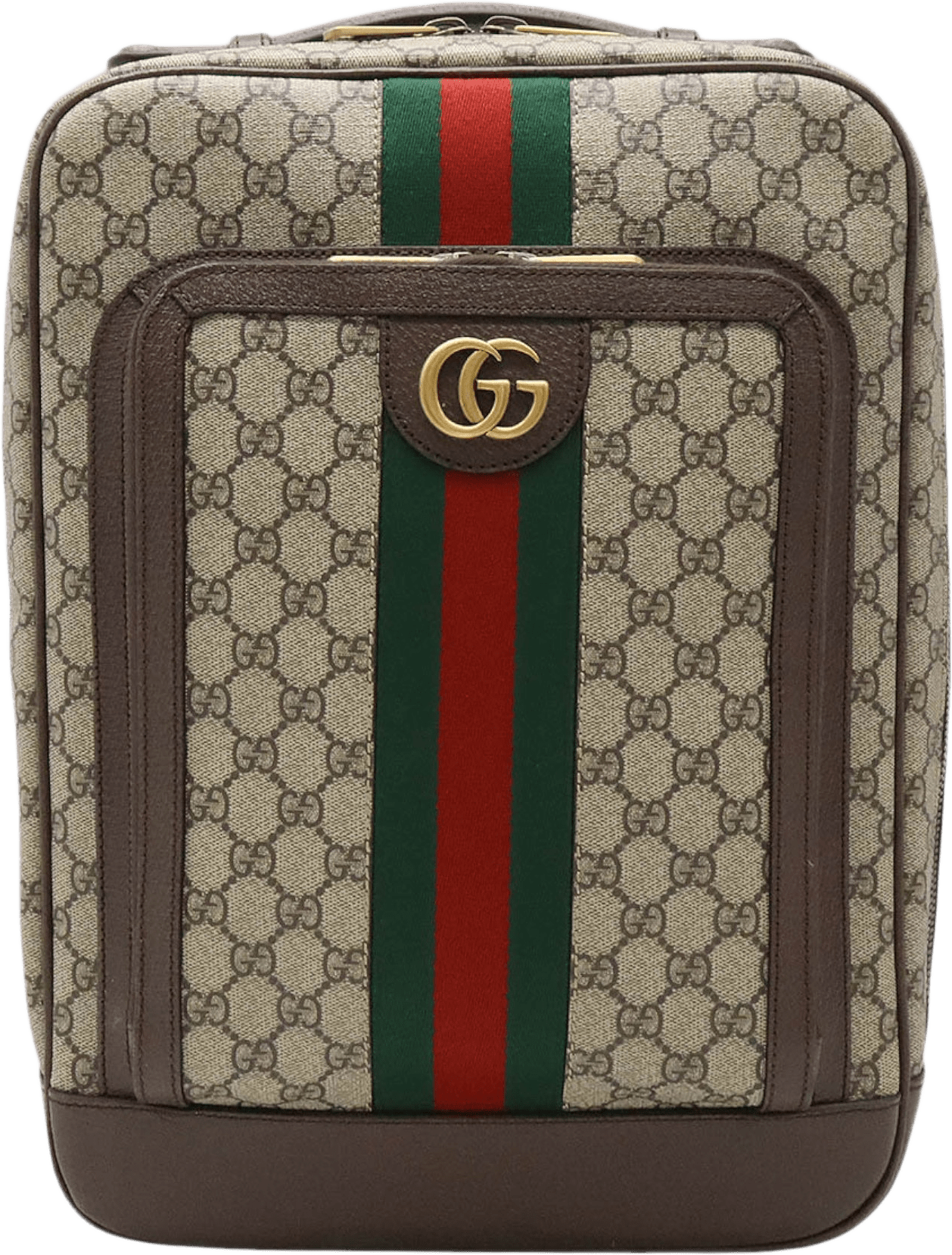 Gucci Medium Gg Supreme Web Ophidia Backpack, från Luxclusif, i färgen beige.