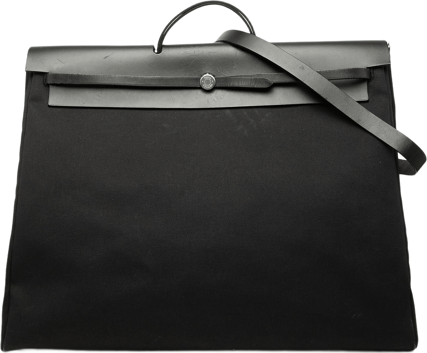 Hermès Toile Herbag Tgm, från Luxclusif, i färgen svart.