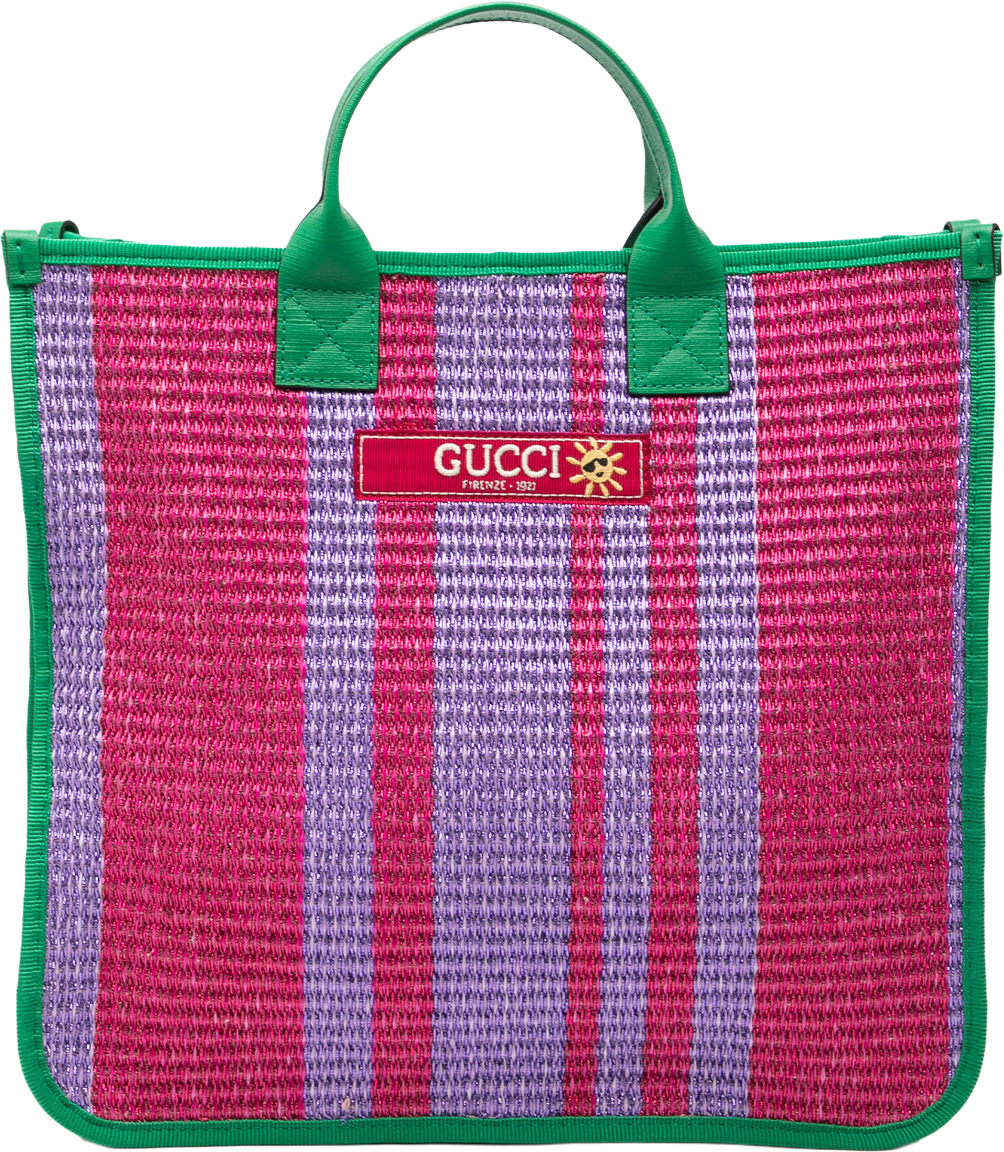 Gucci Children Woven Canvas Logo Firenze 1921 Tote, från Luxclusif, i färgen hot pink.