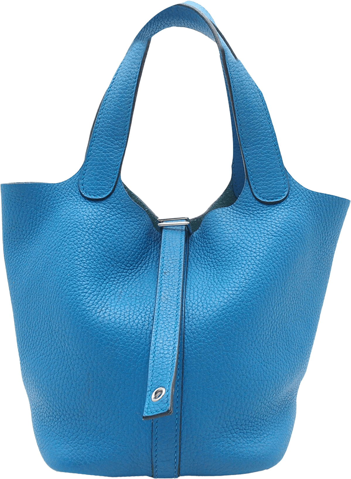 Hermès Clemence Picotin Lock 18, från Luxclusif, i färgen blue.