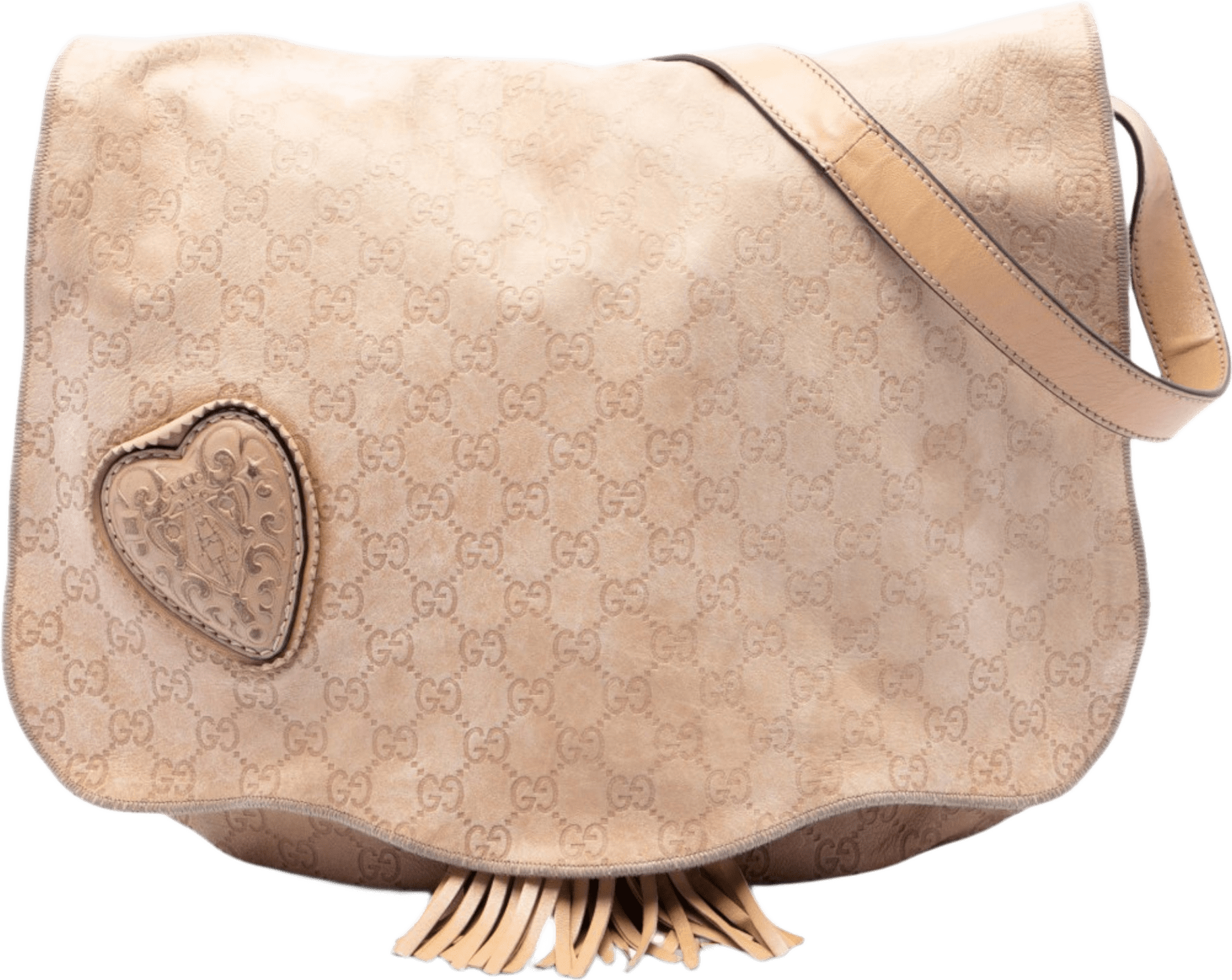 Gucci Guccissima Tribeca Crossbody, från Luxclusif, i färgen beige.