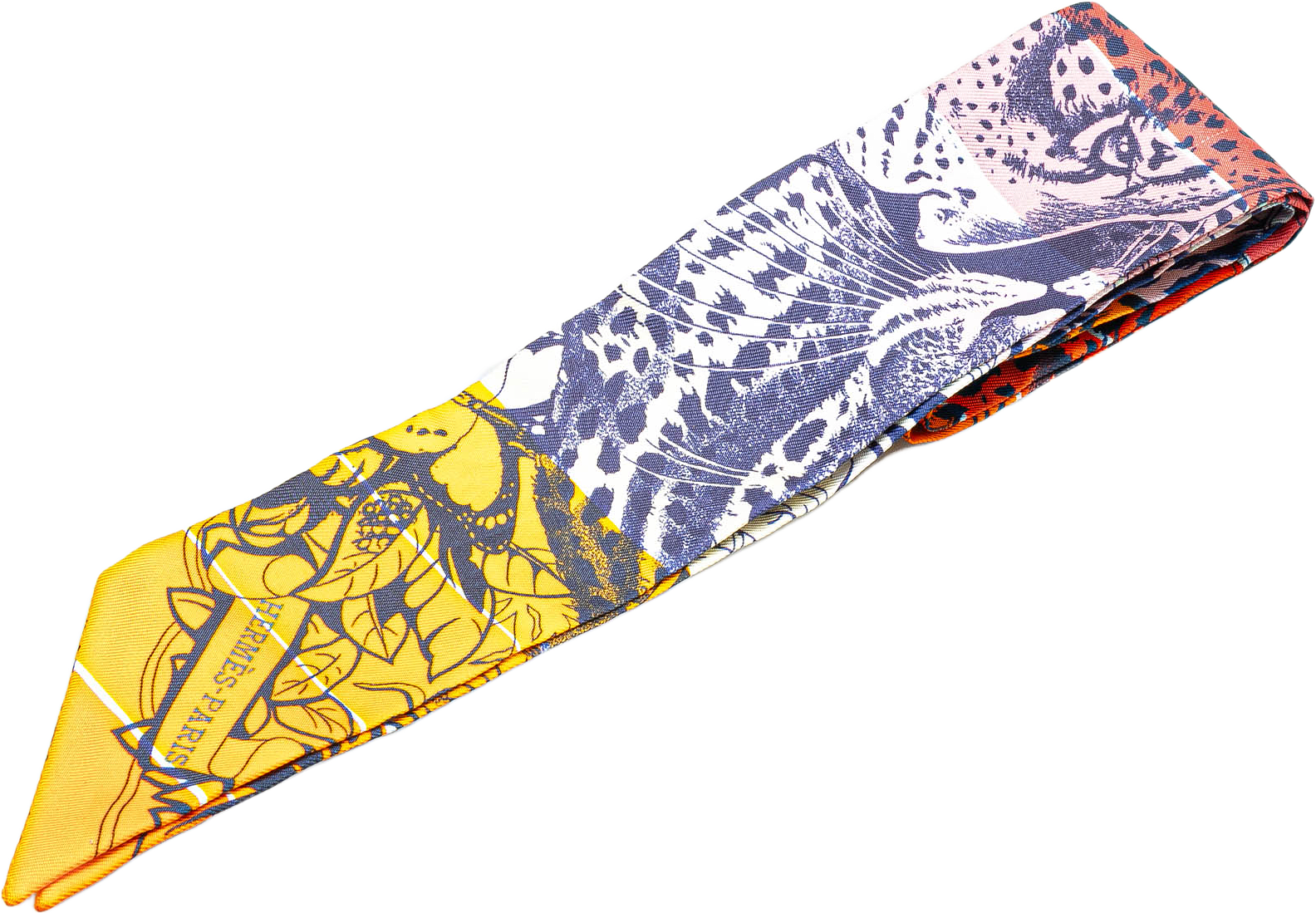 Hermès Jungle Love Rainbow Silk Twilly Scarf