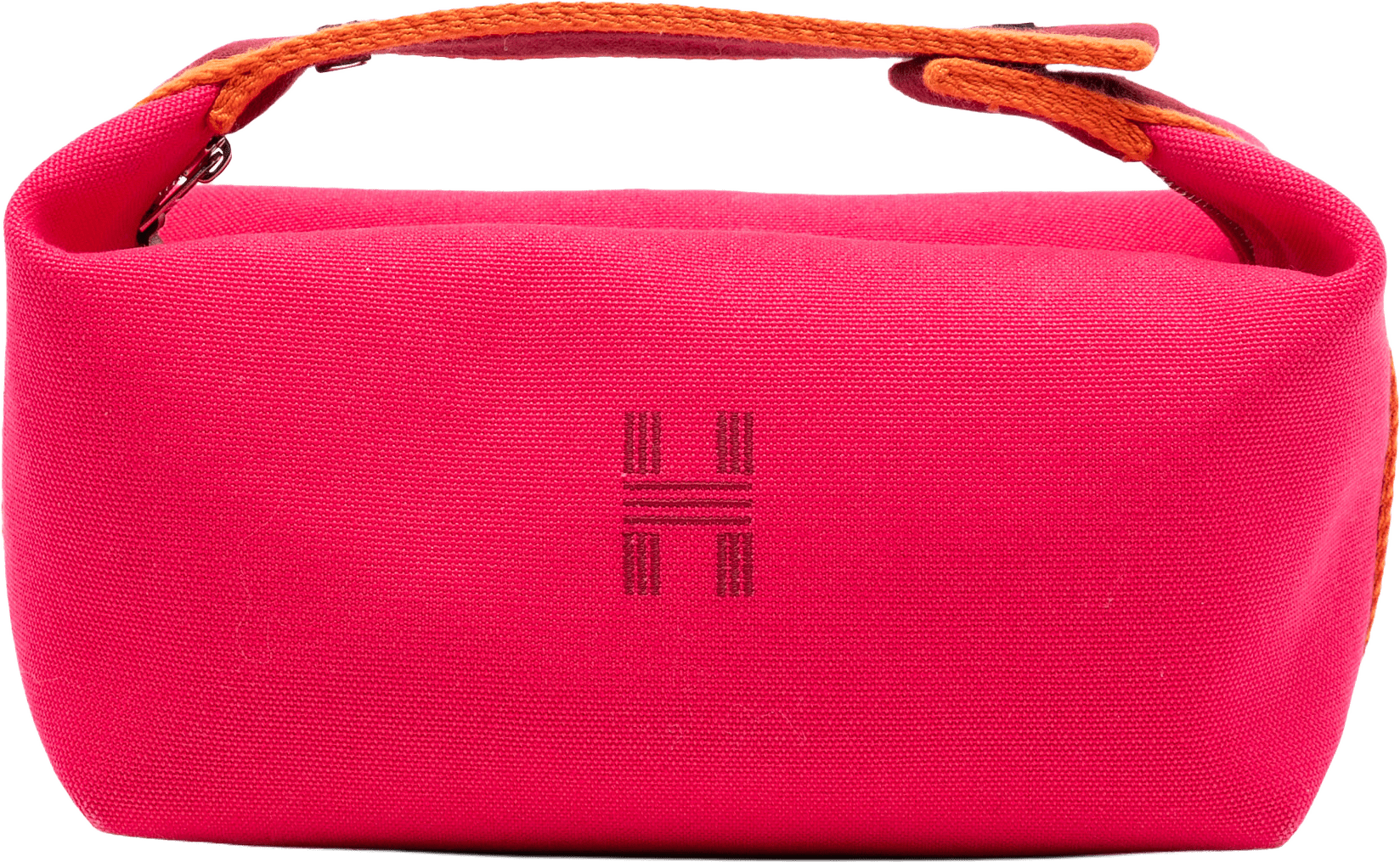 Hermès Small Toile Bride A Brac Case, från Luxclusif, i färgen hot pink.