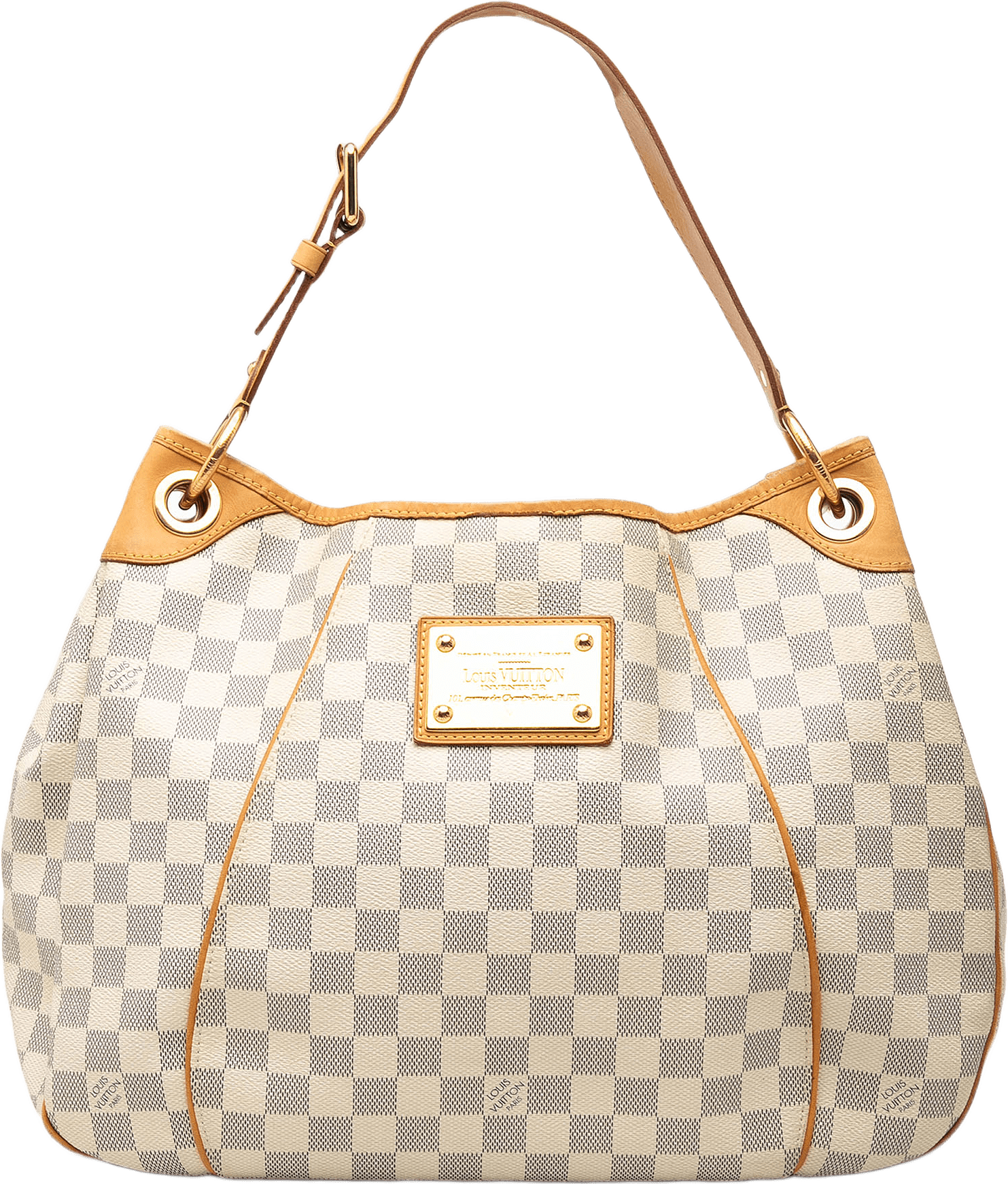 Louis Vuitton Damier Azur Galliera Pm, från Luxclusif, i färgen vit.