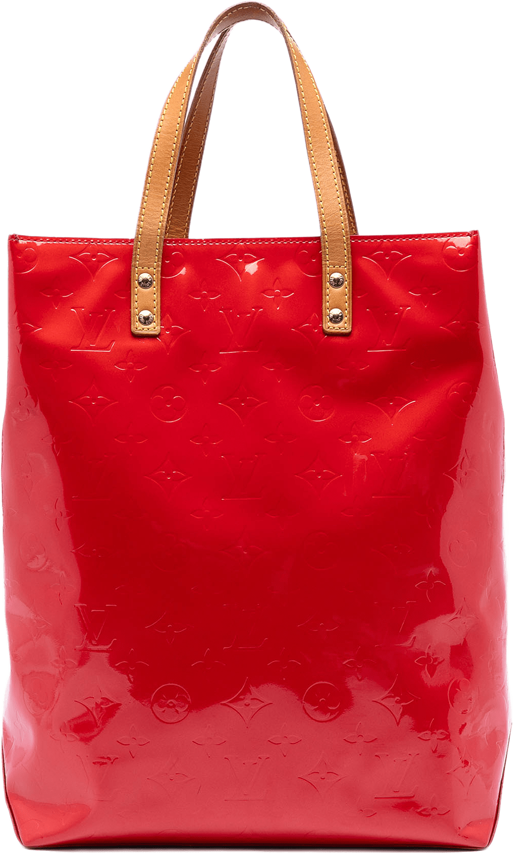 Louis Vuitton Monogram Vernis Reade Mm, från Luxclusif, i färgen red.