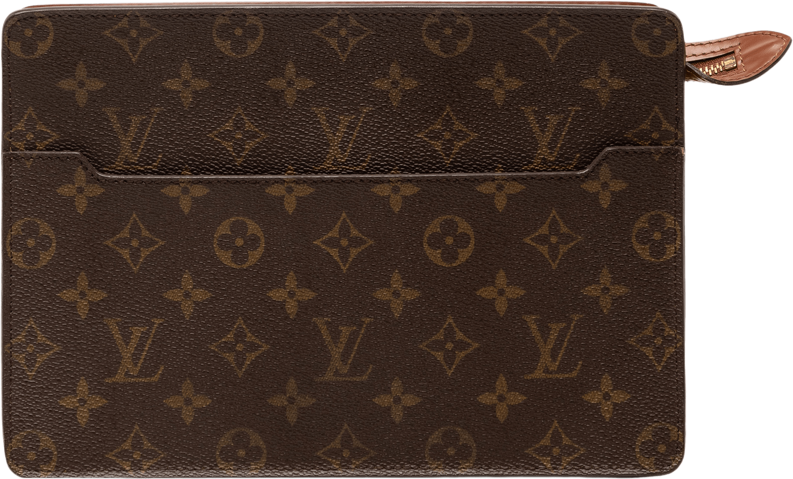Louis Vuitton Monogram Pochette Homme, från Luxclusif, i färgen brown.