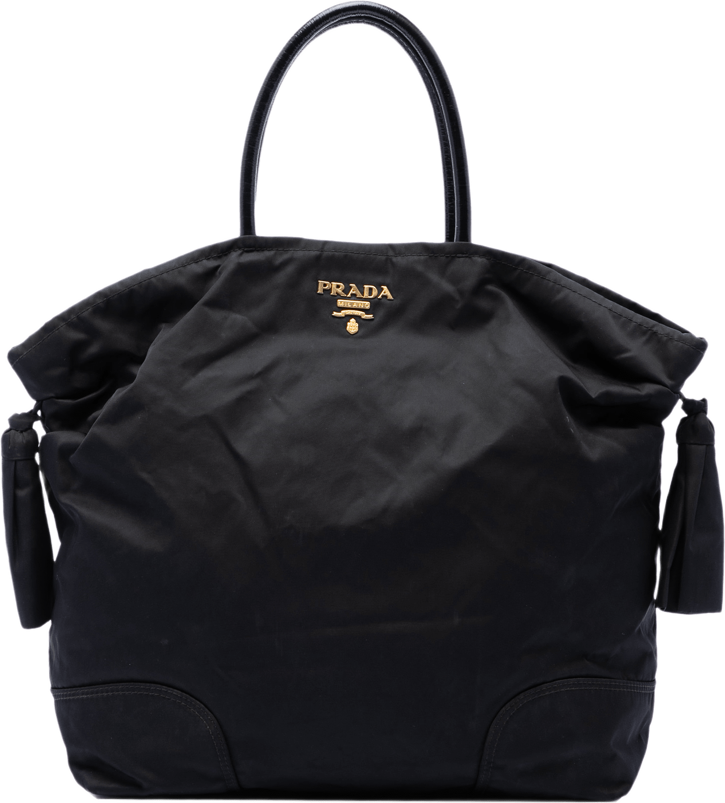 Prada Tessuto Bow Tote, från Luxclusif, i färgen black.