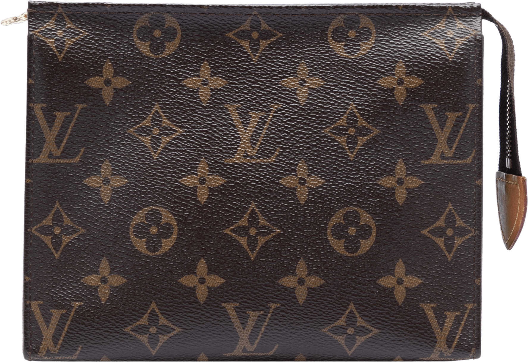 Louis Vuitton Monogram Toiletry Pouch 19, från Luxclusif, i färgen brown.