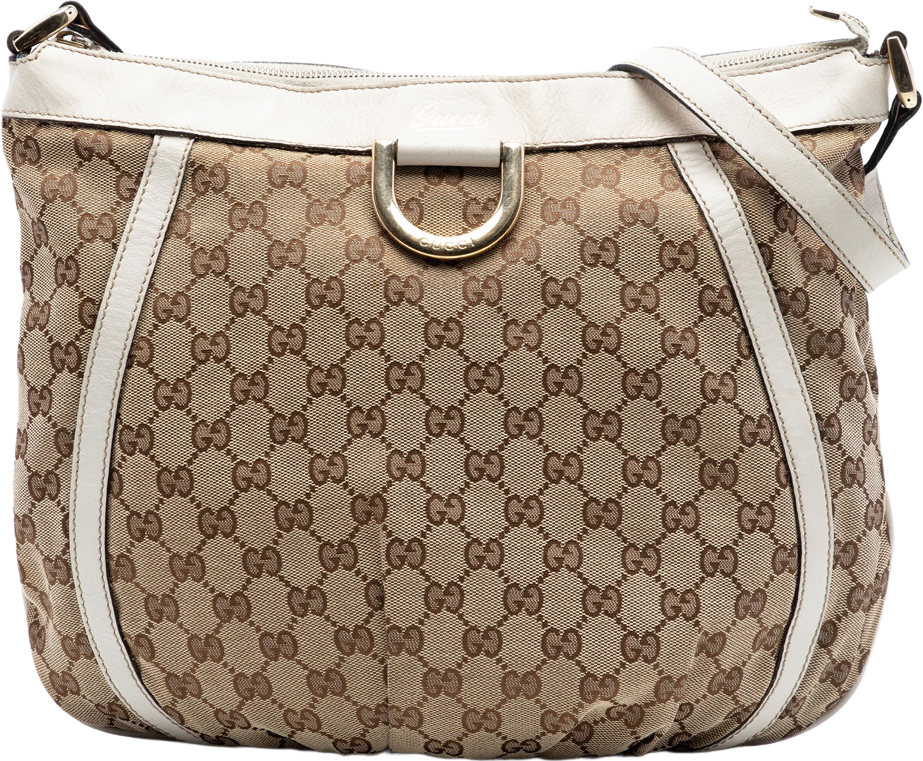 Gucci Gg Canvas Abbey D Ring Crossbody, från Luxclusif, i färgen beige.