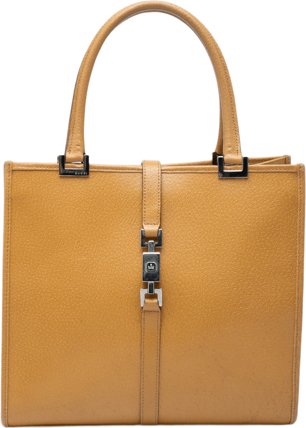 Gucci Calfskin Jackie Handbag, från Luxclusif, i färgen brun.