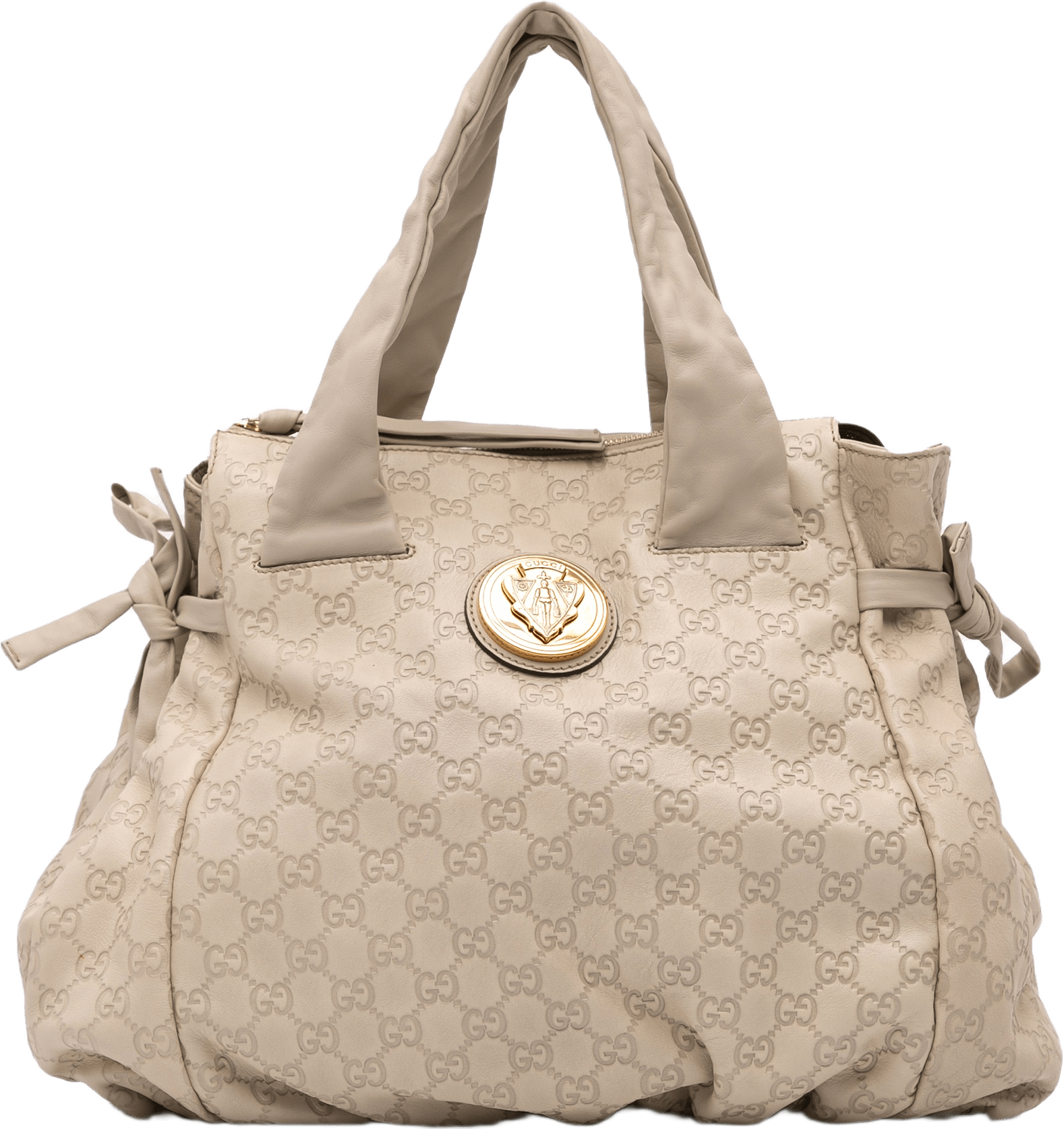 Gucci Small Guccissima Hysteria Handbag, från Luxclusif, i färgen light beige.
