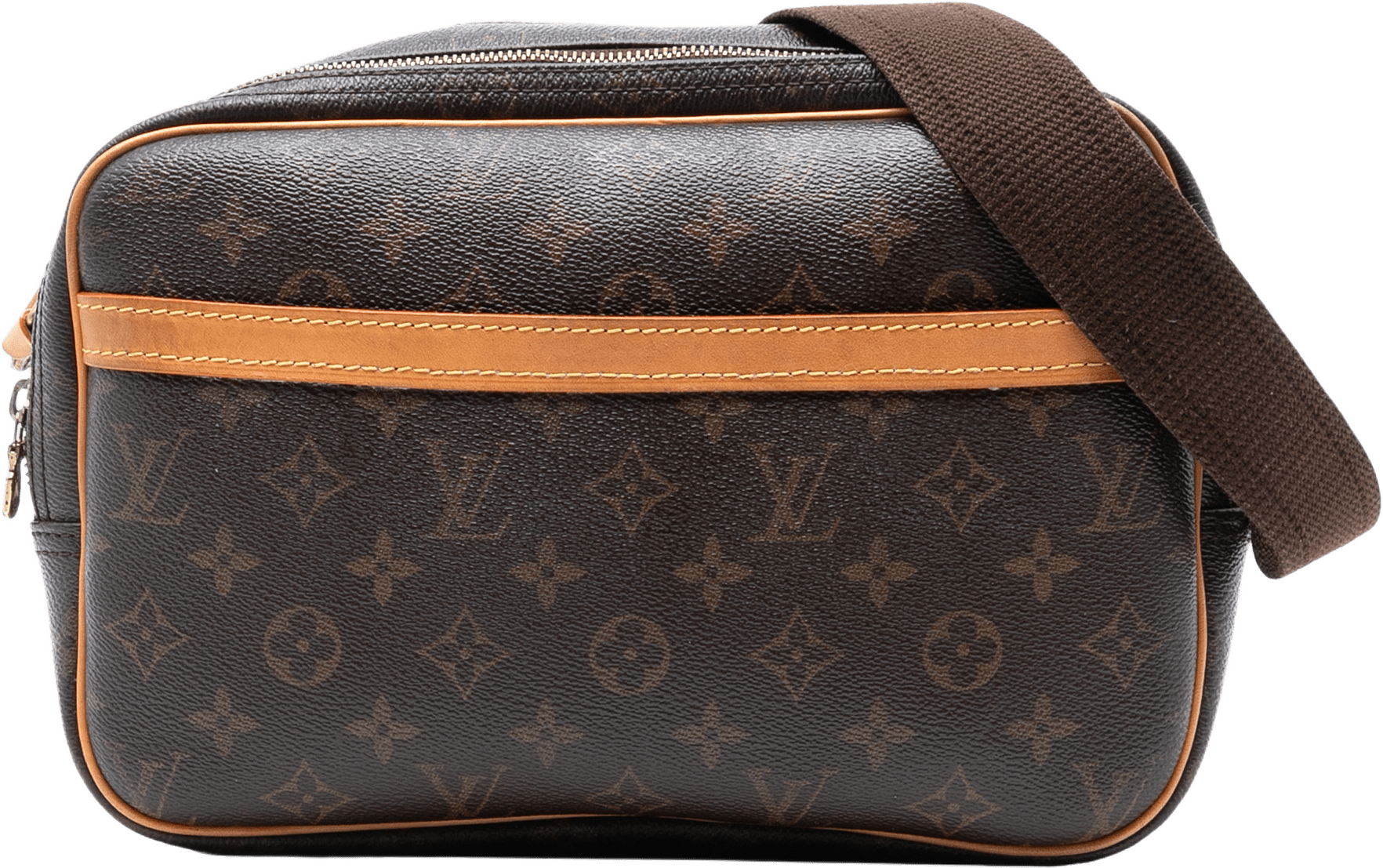 Louis Vuitton Monogram Reporter Pm, från Luxclusif, i färgen brown.
