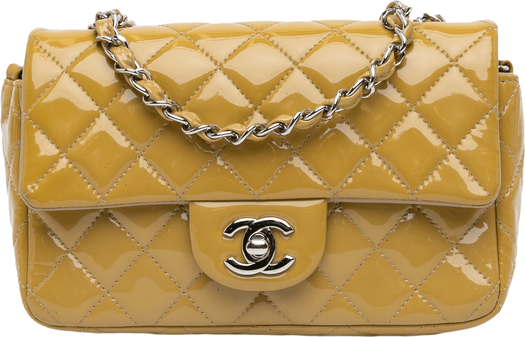 Chanel Mini Rectangular Classic Patent Single Flap