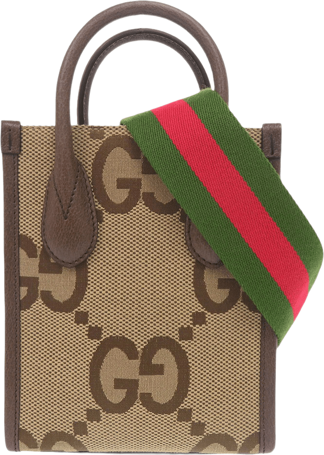 Gucci Mini Jumbo Gg Canvas Web Satchel, från Luxclusif, i färgen beige.