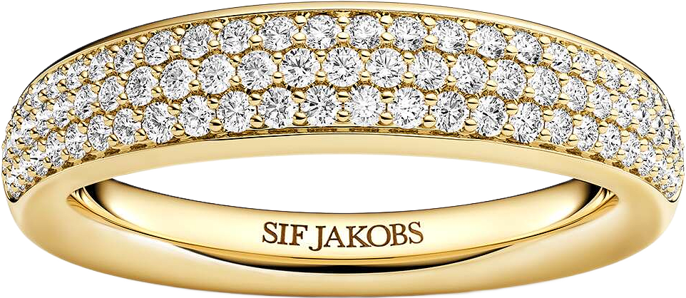 Melzo Piccolo Ring, från Sif Jakobs Jewellery, i färgen gold.