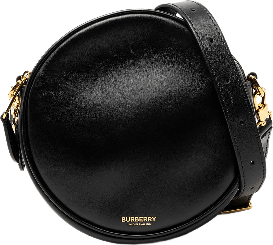 Burberry Calfskin Louise Round Crossbody, från Luxclusif, i färgen black.