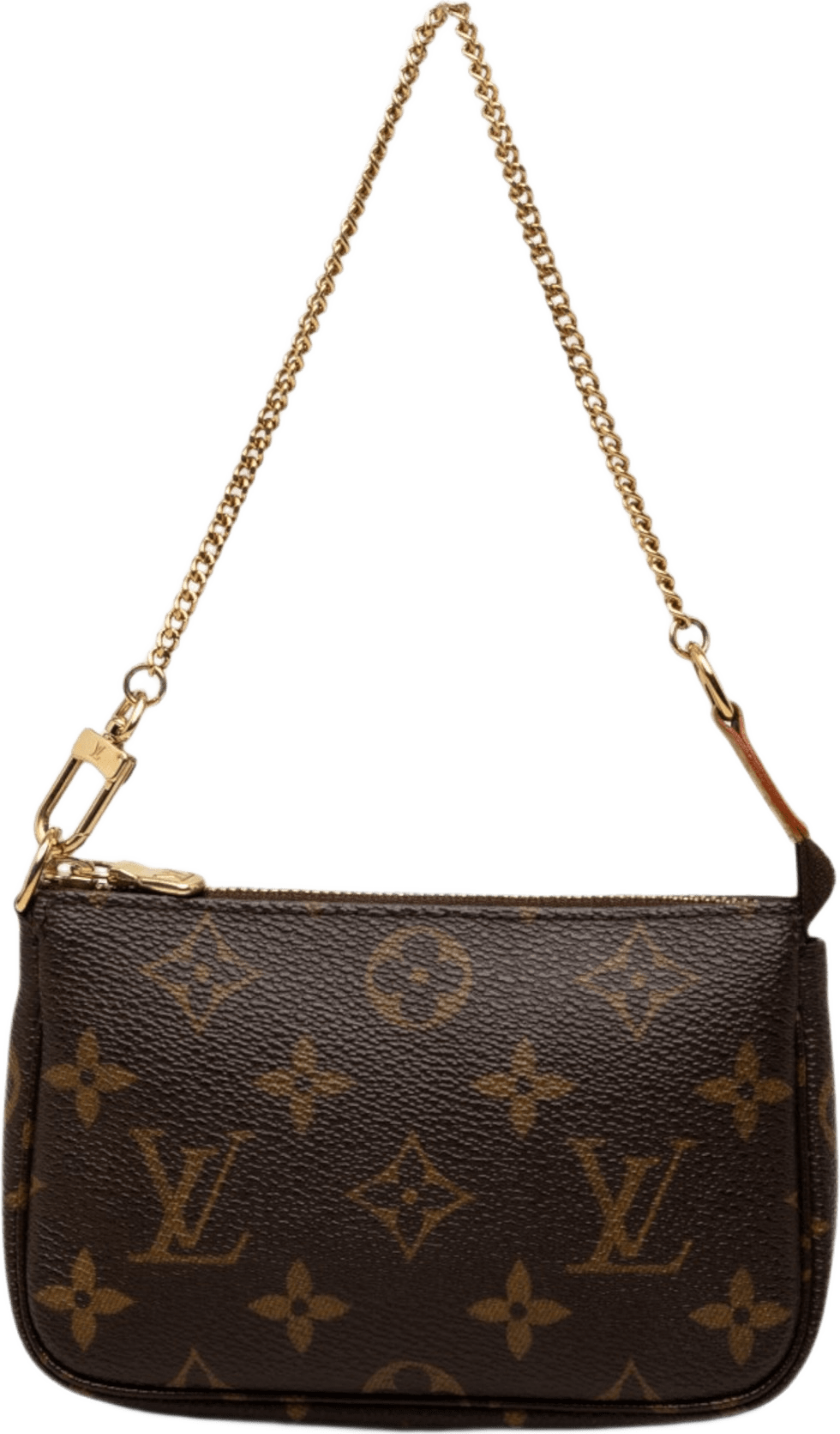 Louis Vuitton Monogram Mini Pochette Accessoires, från Luxclusif, i färgen brun.