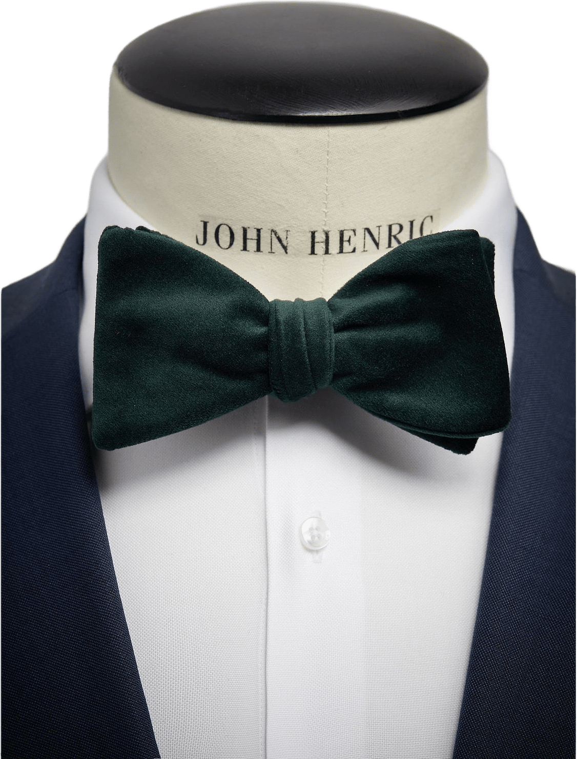 Self Tied Velvet Bow Tie, från John Henric, i färgen green.