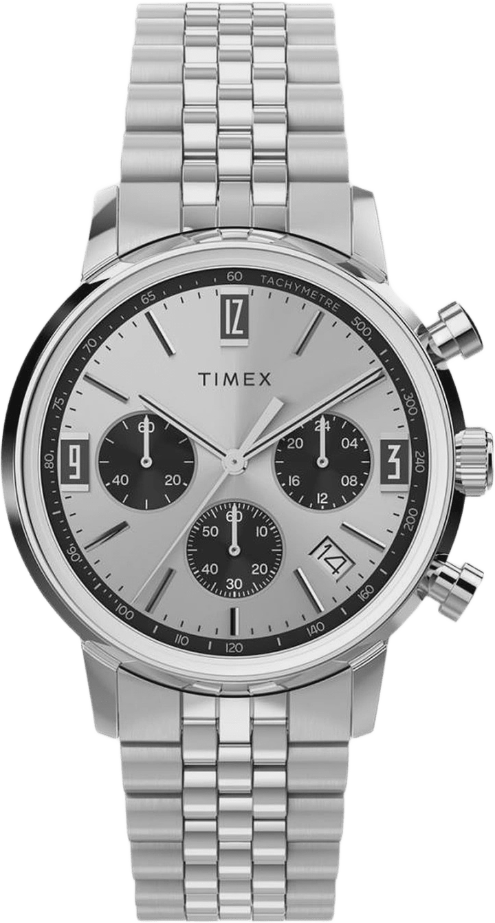 Timex Marlin Chronograph Herr, Silver/stål, Metallband - Tw2w10400, från Timex, i färgen 1.