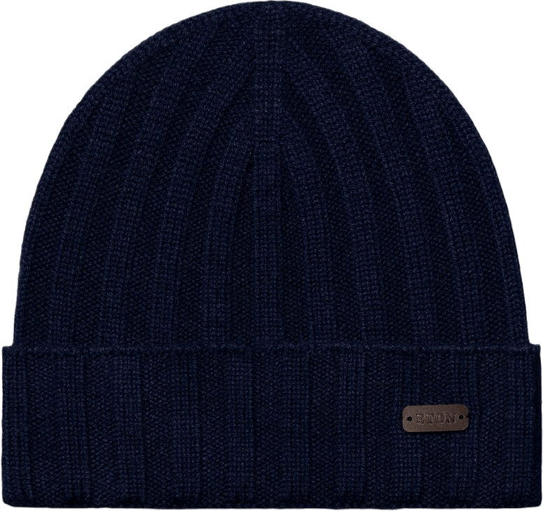 Stickad Mössa, från Eton, i färgen navy blue.