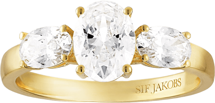 Ring Ellisse Tre, från Sif Jakobs Jewellery, i färgen white.