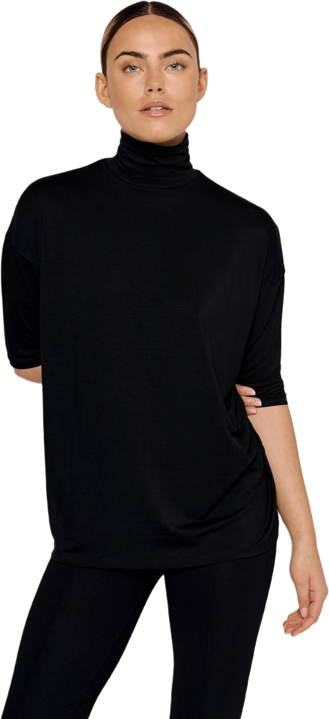 Tomasine Turtleneck Top - Black