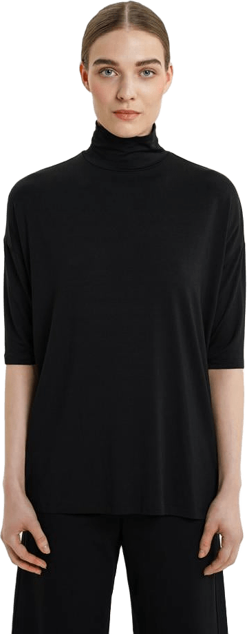 Tomasine Turtleneck Top - Black