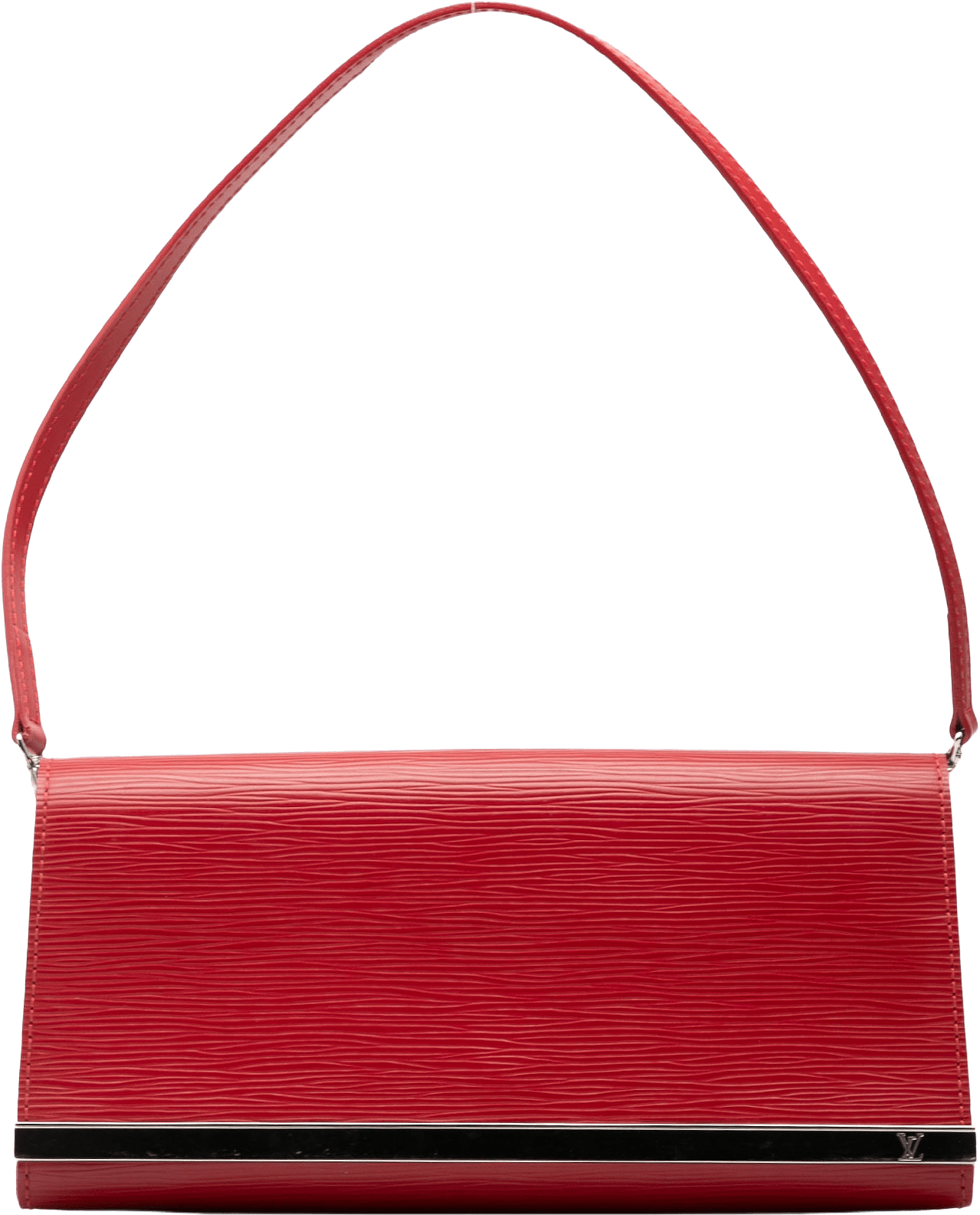 Louis Vuitton Epi Sevigne Clutch, från Luxclusif, i färgen red.