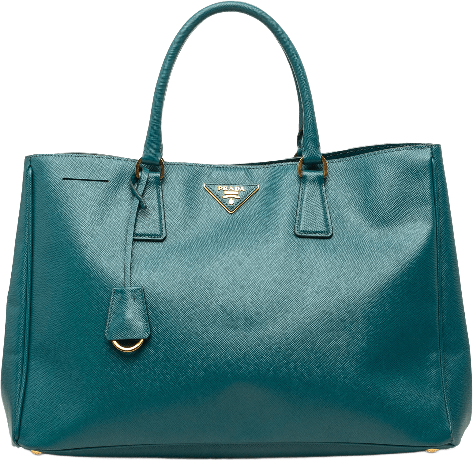 Prada Large Saffiano Lux Gardeners Tote, från Luxclusif, i färgen blå.
