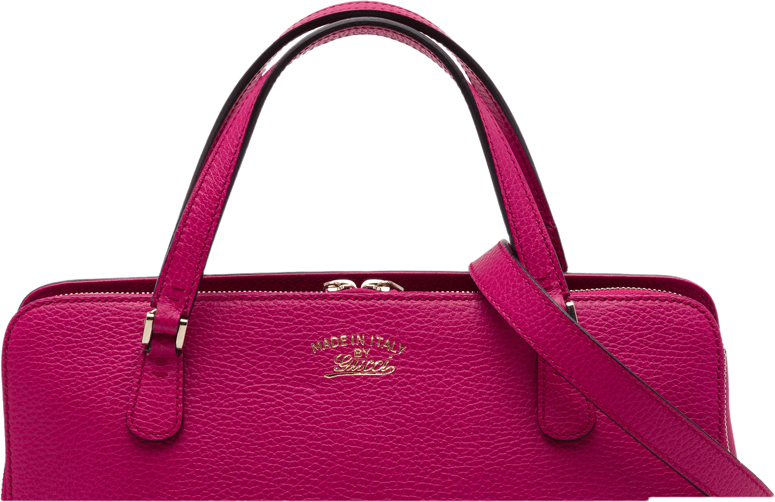 Gucci Calfskin Swing Top Handle Satchel, från Luxclusif, i färgen rosa.