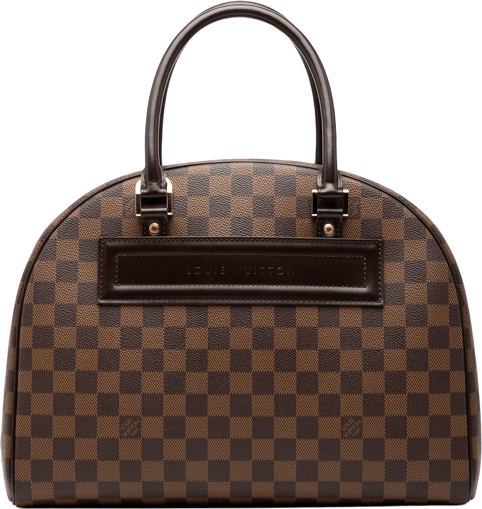 Louis Vuitton Damier Ebene Nolita, från Luxclusif, i färgen brown.
