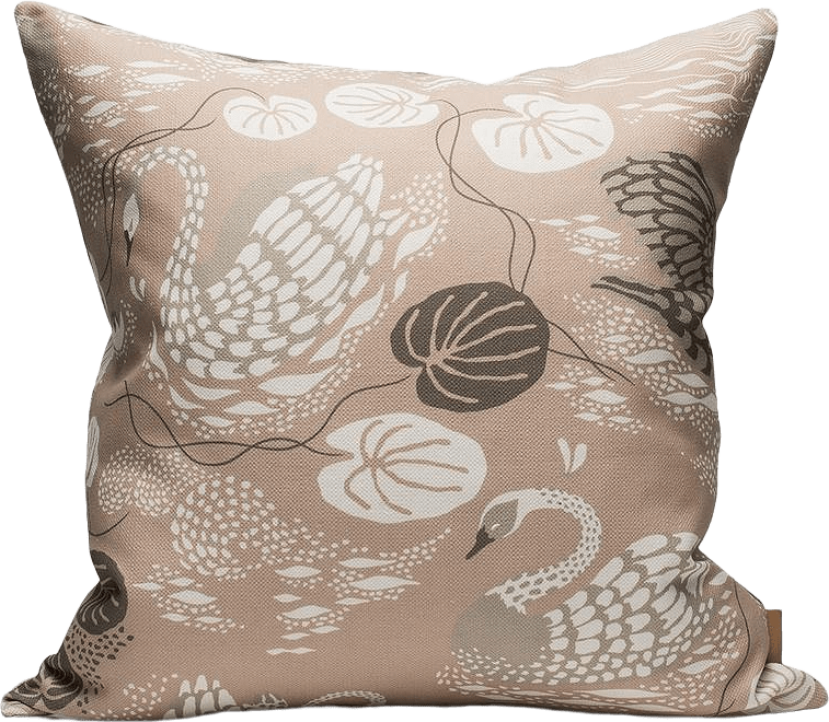 Cushion Cover Noble Nymphs - Mustard Yellow 50x50cm, från Littlephant, i färgen puderrosa.