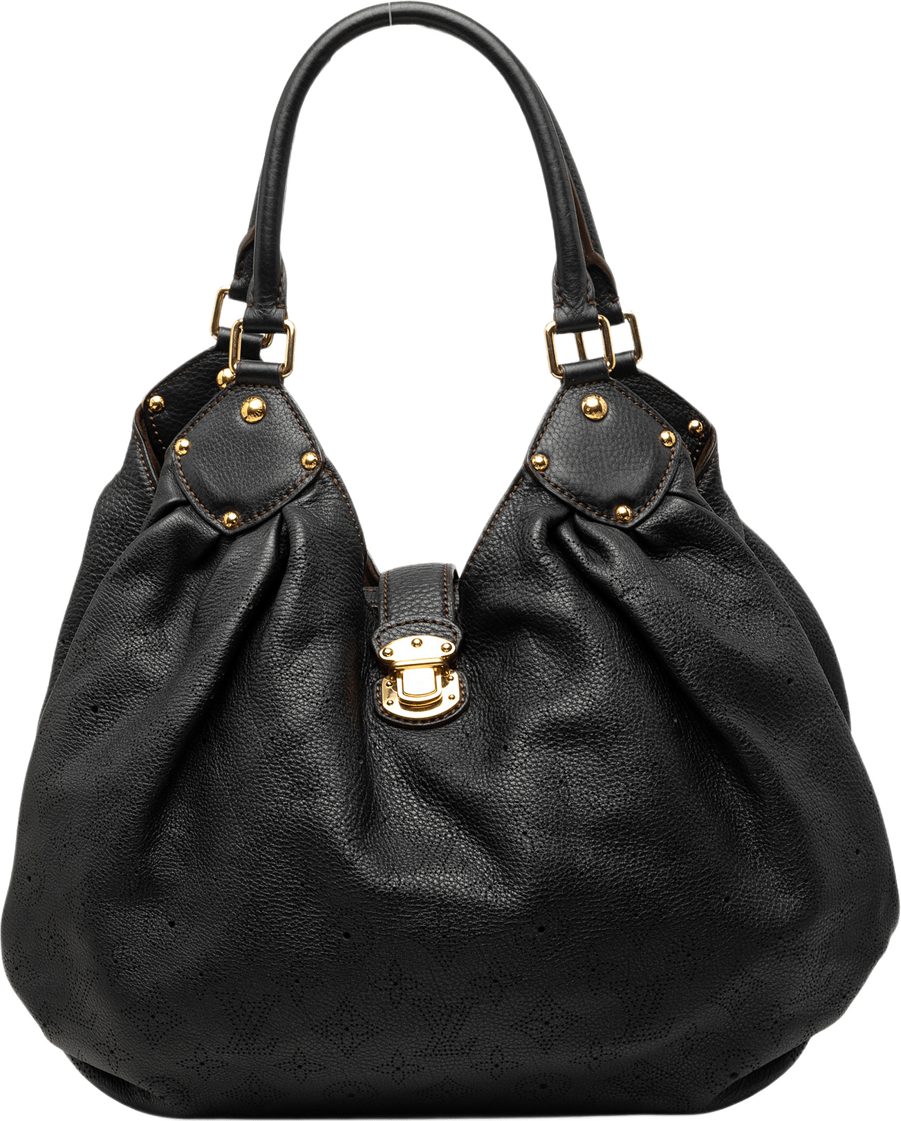 Louis Vuitton Monogram Mahina L, från Luxclusif, i färgen svart.