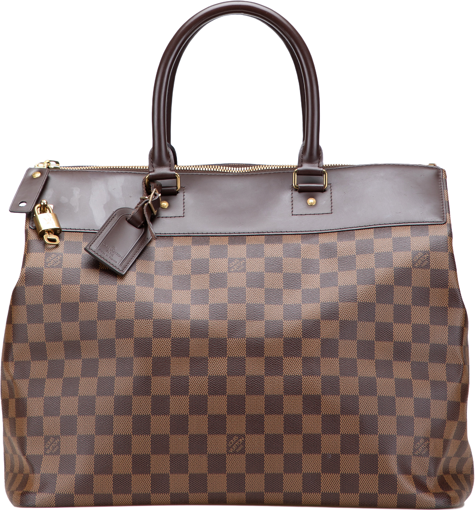 Louis Vuitton Damier Ebene Greenwich Pm, från Luxclusif, i färgen brown.