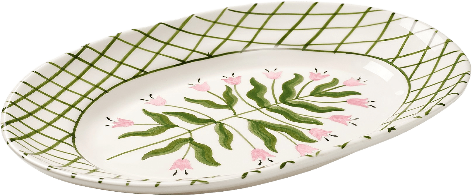 Madelen Möllard Tulip Serverignsfat - 38.5x26 Cm, från Pick A Poppy, i färgen green.