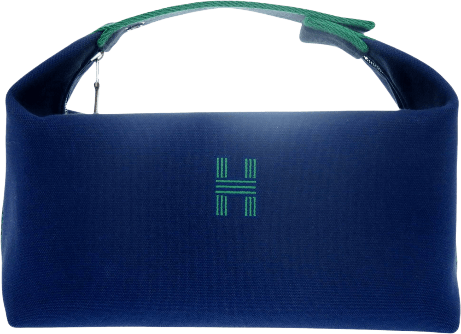 Hermès Small Toile Bride A Brac Case, från Luxclusif, i färgen dark blue.