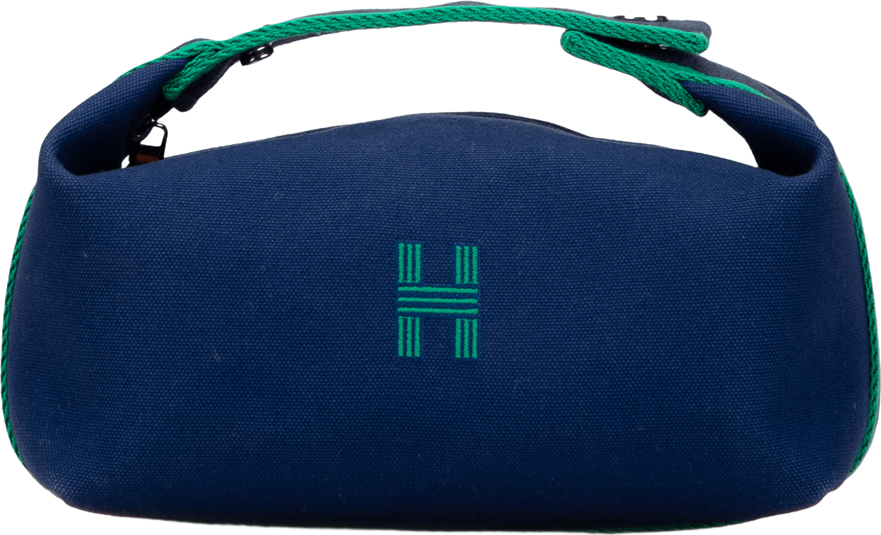 Hermès Small Canvas Bride A Brac Case, från Luxclusif, i färgen dark blue.