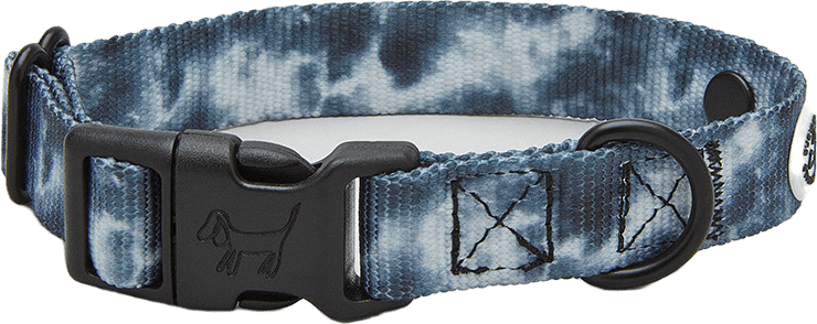 Tie Dye Hundhalsband, från Barkalot, i färgen tie dye black.