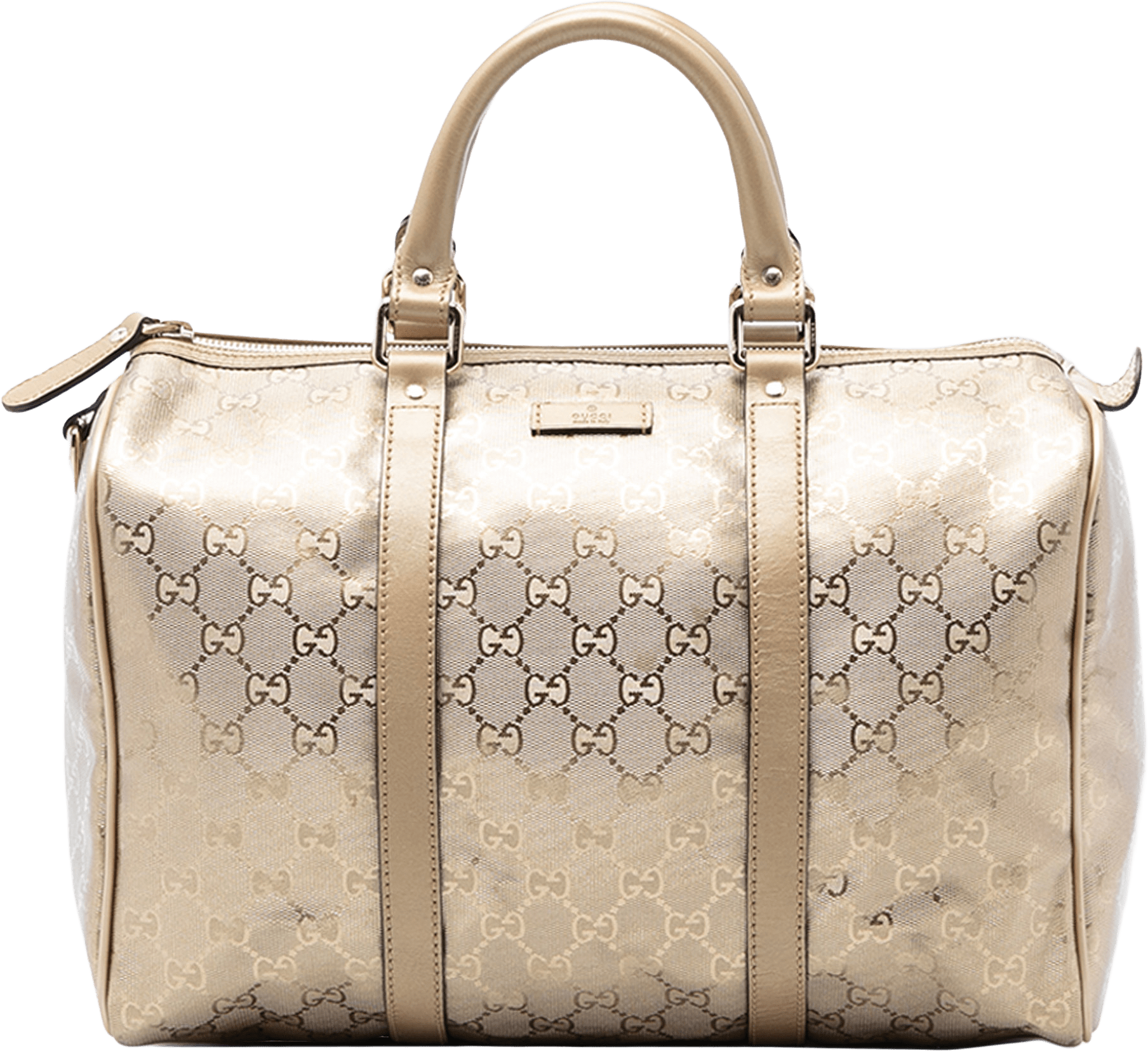 Gucci Medium Gg Imprime Joy Boston Bag, från Luxclusif, i färgen gold.