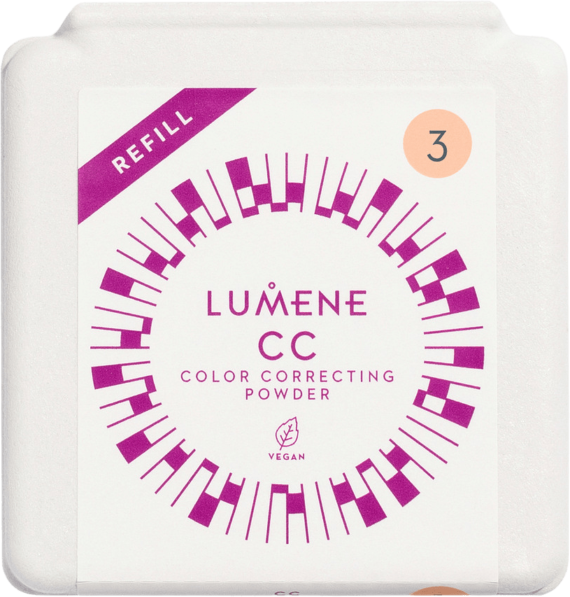 CC Color Correcting Powder Refill, från Lumene, i färgen 3.