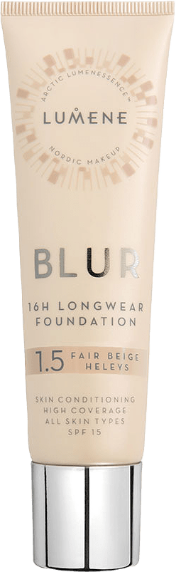 Blur 16H Longwear Foundation SPF 15, från Lumene, i färgen 1.5 Fair Beige.