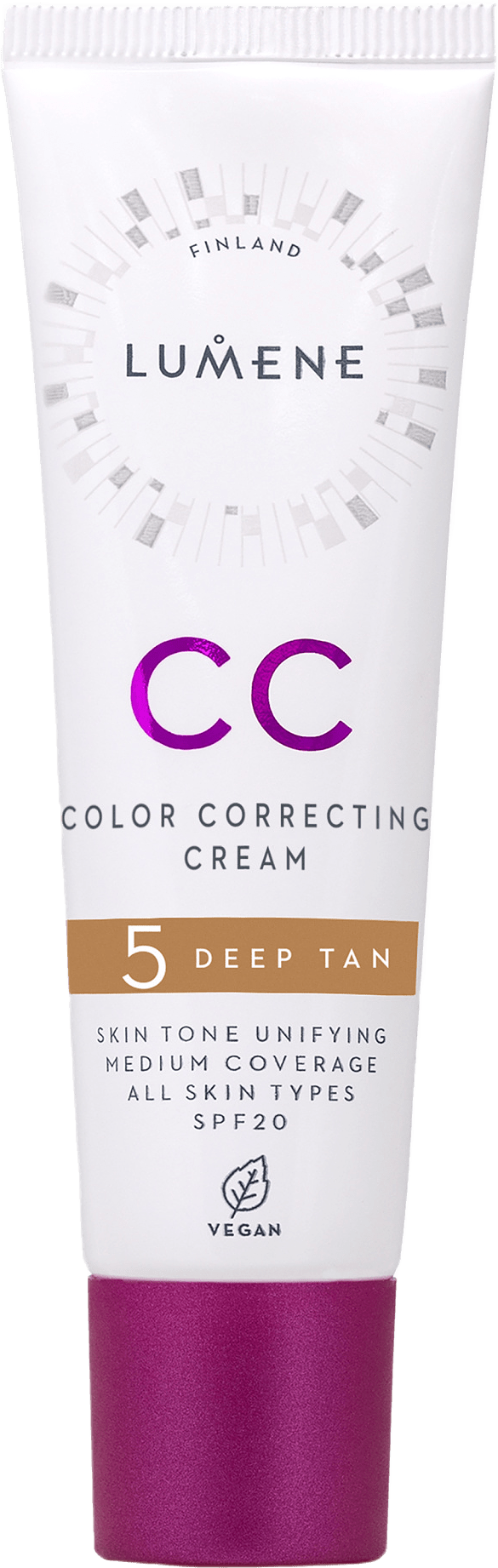 CC Color Correcting Cream SPF 20, från Lumene, i färgen 5 Deep Tan.